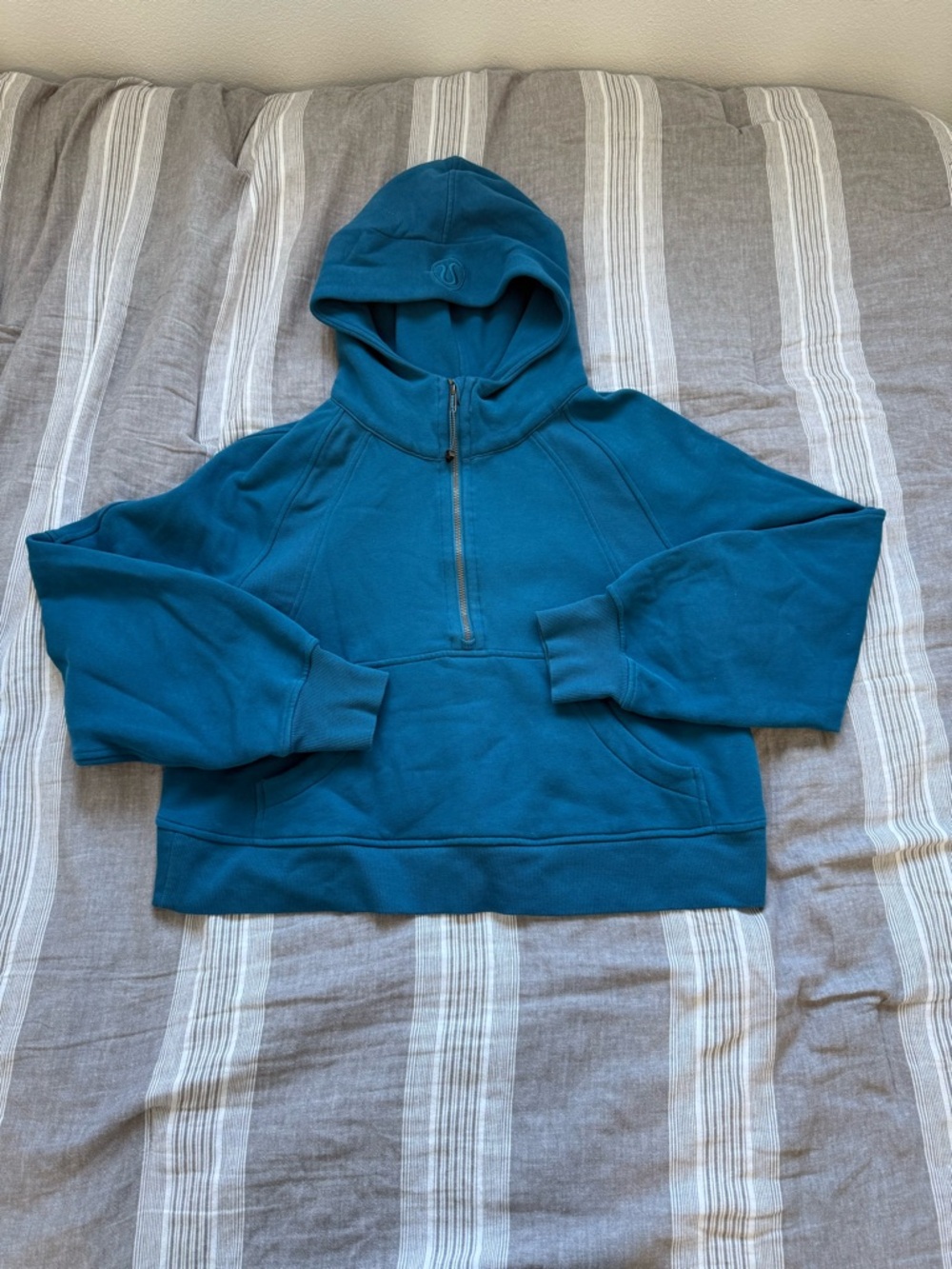 lululemon athletica Teal Half-Zip Hooded Pullover